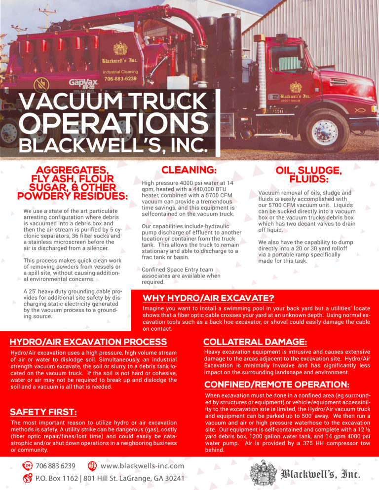 Vacuum truck operations