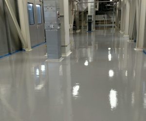 Chemical resistant floor coating